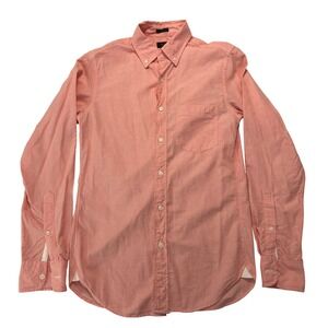 J. Crew Slim Fit Coral Pink Oxford Button Down Long Sleeve Shirt Women's XS
